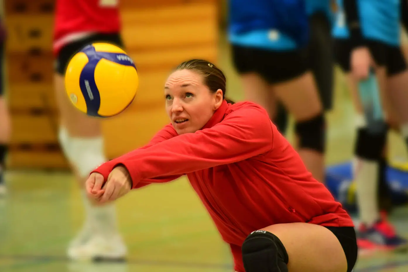 Wir spielen mit viel Einsatz im Training und im Wettkampf