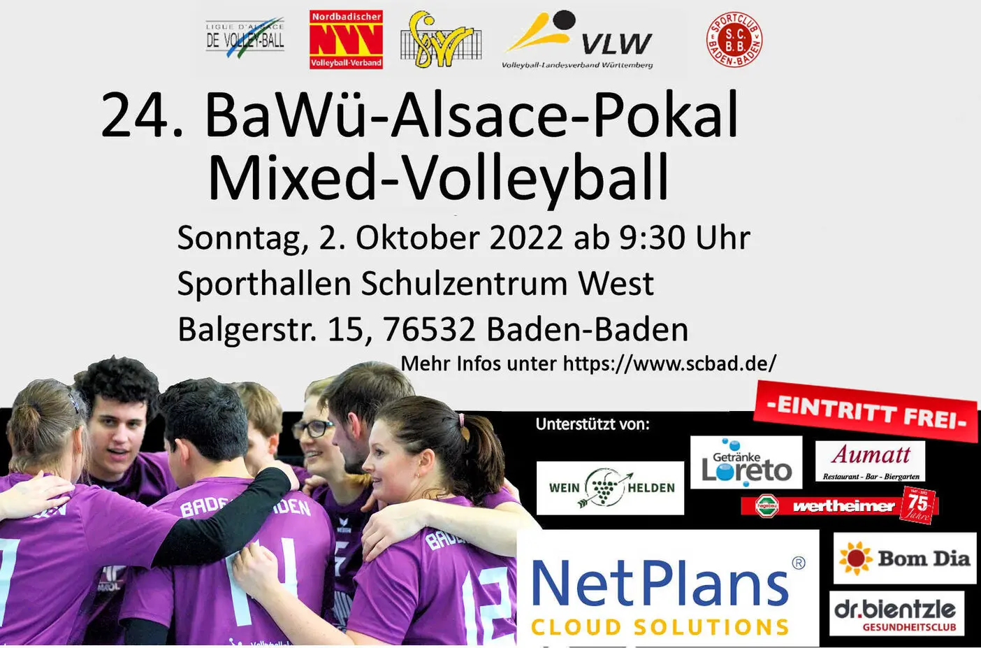 Poster SC Baden-Baden BaWü-Alsace-Pokal 24. SC Baden-Baden BaWü-Alsace-Pokal